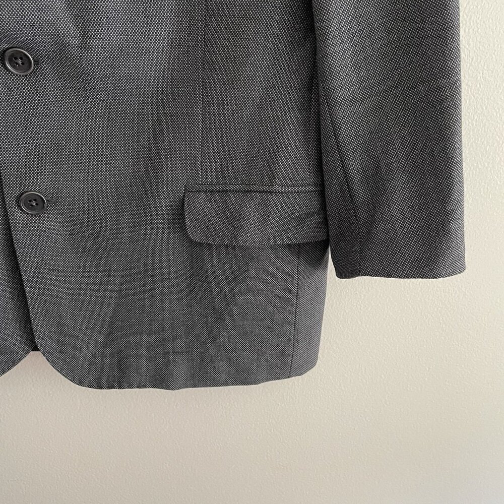 Brooks Brothers Men SZ 42S Black/Gray Wool Blend 2-Btn Sport Coat Blazer Jacket - Picture 3 of 13